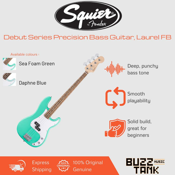 Squier Debut Series Precision Bass Guitar, Laurel FB