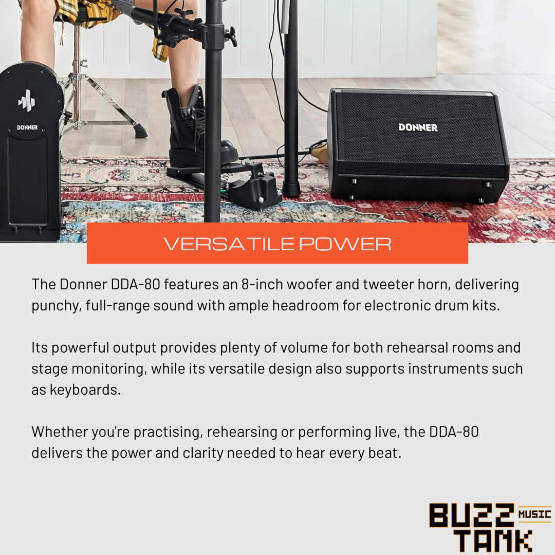 Donner DDA-80 80W Wireless Electric Drum Amplifier