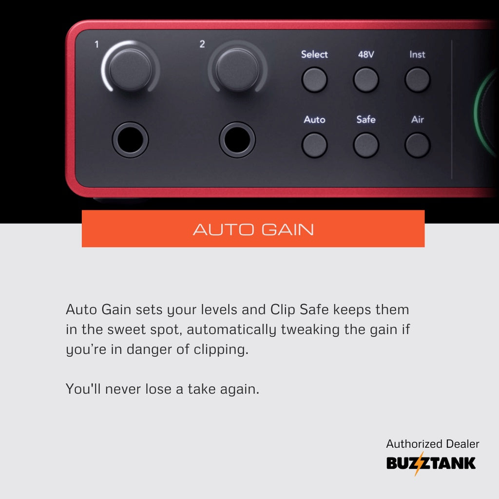 Focusrite Scarlett 2i2, Solo (4th Gen) USB Audio Interface, Studio pack