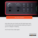 Focusrite Scarlett 2i2, Solo (4th Gen) USB Audio Interface, Studio pack