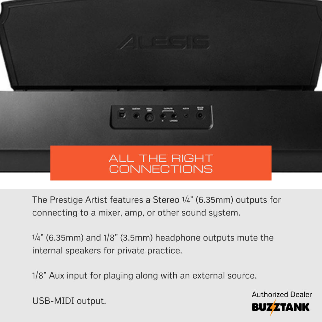 Alesis Prestige Artist 88-Key Digital Piano Bundle Pack