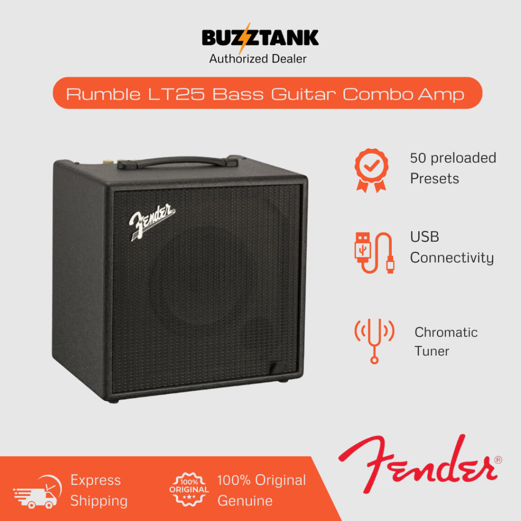 Fender Rumble LT25 Bass Guitar Combo Amplifier, 230V UK