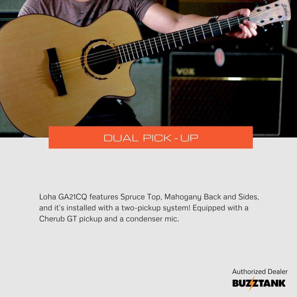 Loha GA21CQ Best Beginner Entry Level Acoustic Guitar