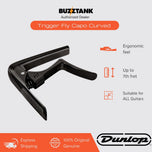Jim Dunlop Trigger FLY Capo Curved, Satin Chrome, Black, Gun Metal (63CSC 63CBK 63CGM)