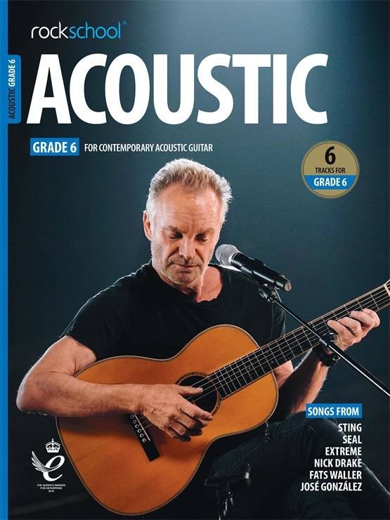 RSL Rockschool ACOUSTIC for Acoustic Guitar (2019 - 2025) (6 Tracks) Debut Grade 1-8