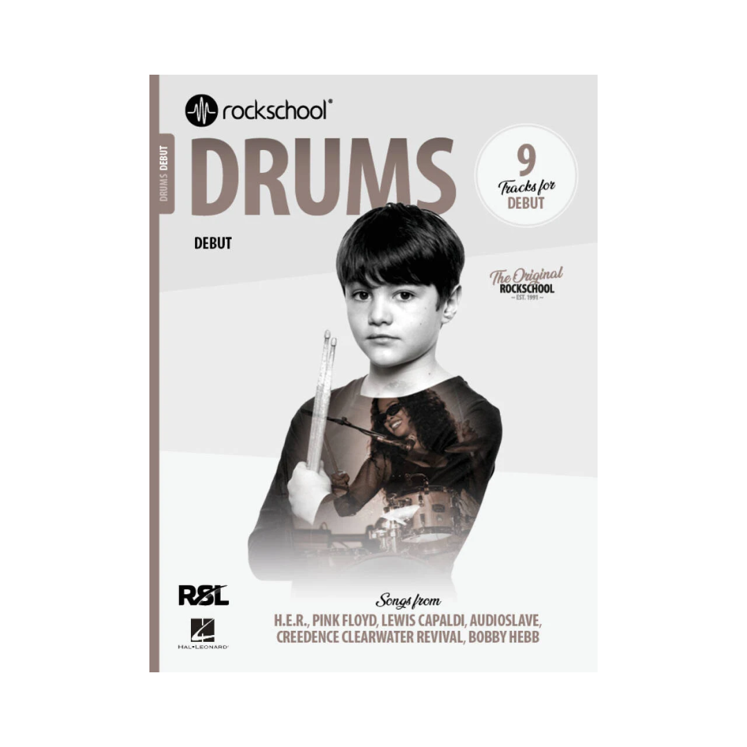 RSL Rockschool DRUMS (2018 & 2024) (12 Tracks) Debut Grade 1 2 3 4 5 6 7 8