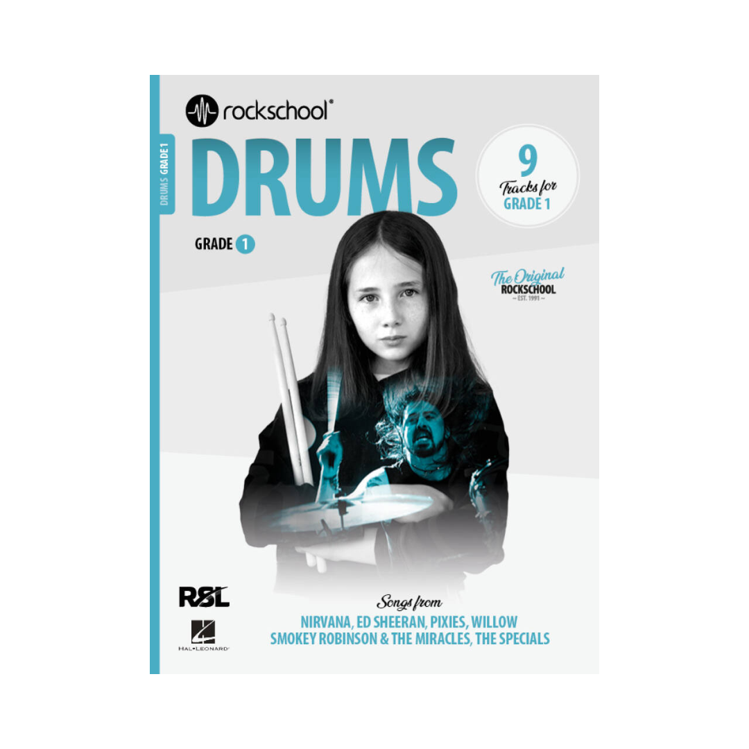 RSL Rockschool DRUMS (2018 & 2024) (12 Tracks) Debut Grade 1 2 3 4 5 6 7 8