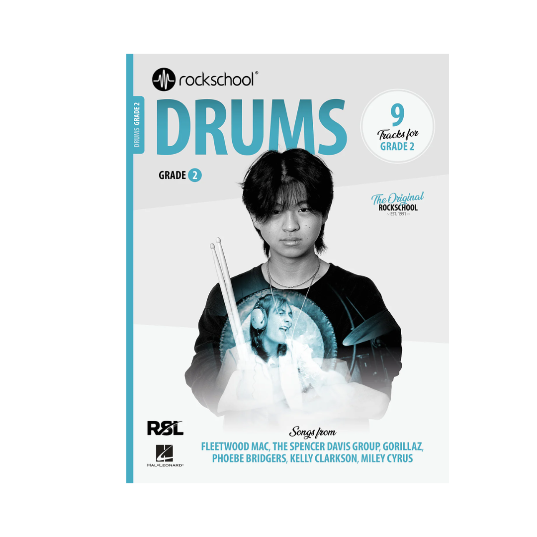 RSL Rockschool DRUMS (2018 & 2024) (12 Tracks) Debut Grade 1 2 3 4 5 6 7 8