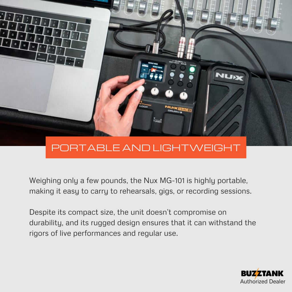 Nux MG-101 Multi Effects Modelling Processor Electric Guitar Effect Pedal (MG101 MG 101)