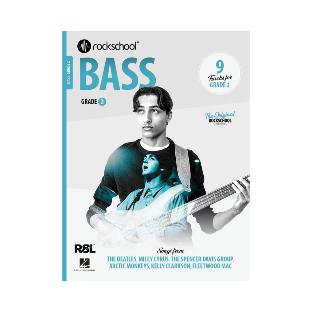 RSL Rockschool BASS 2018 & 2024 (12 Tracks) Debut Grade 1 2 3 4 5 6 7 8