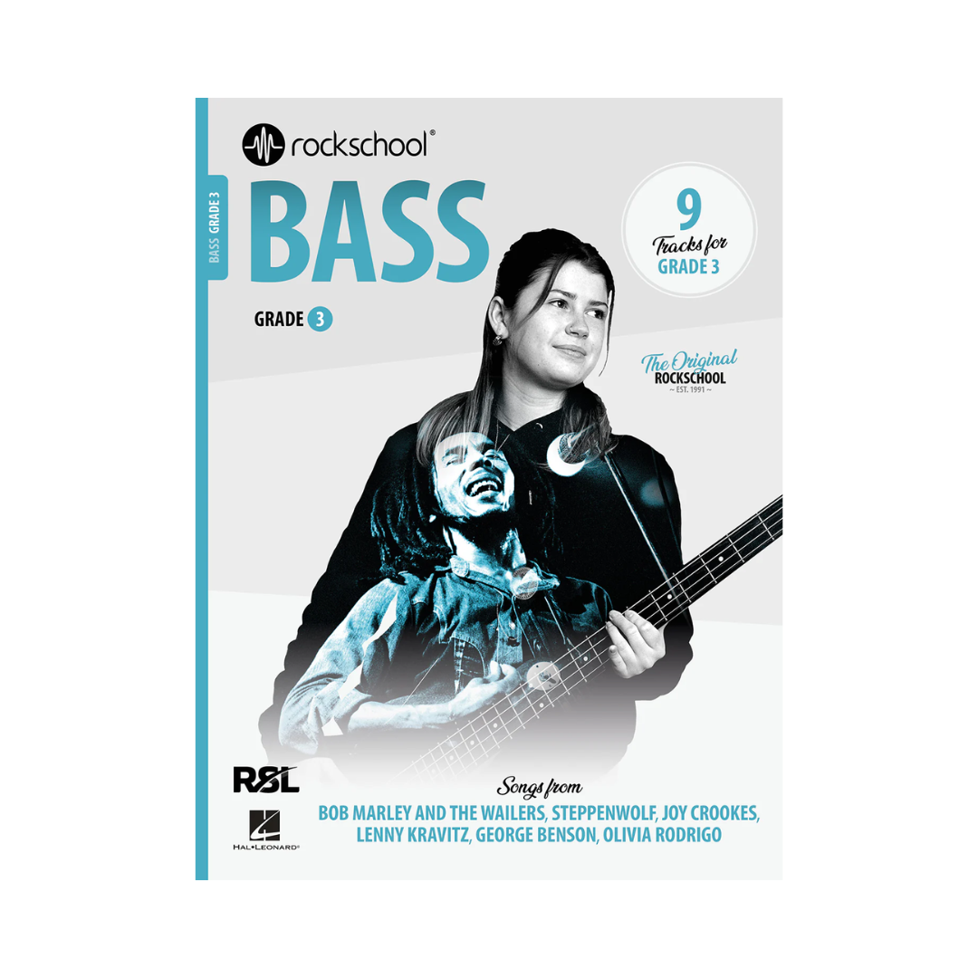 RSL Rockschool BASS 2018 & 2024 (12 Tracks) Debut Grade 1 2 3 4 5 6 7 8