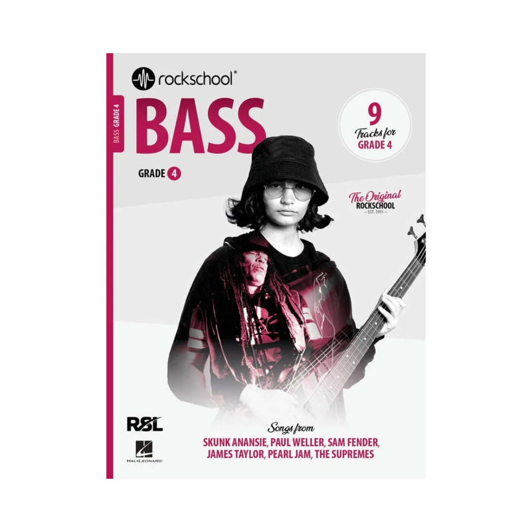 RSL Rockschool BASS 2018 & 2024 (12 Tracks) Debut Grade 1 2 3 4 5 6 7 8