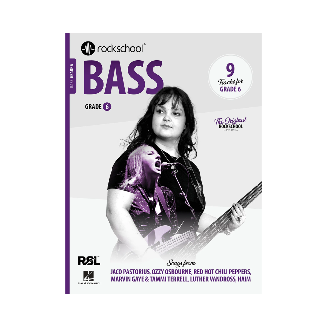 RSL Rockschool BASS 2018 & 2024 (12 Tracks) Debut Grade 1 2 3 4 5 6 7 8