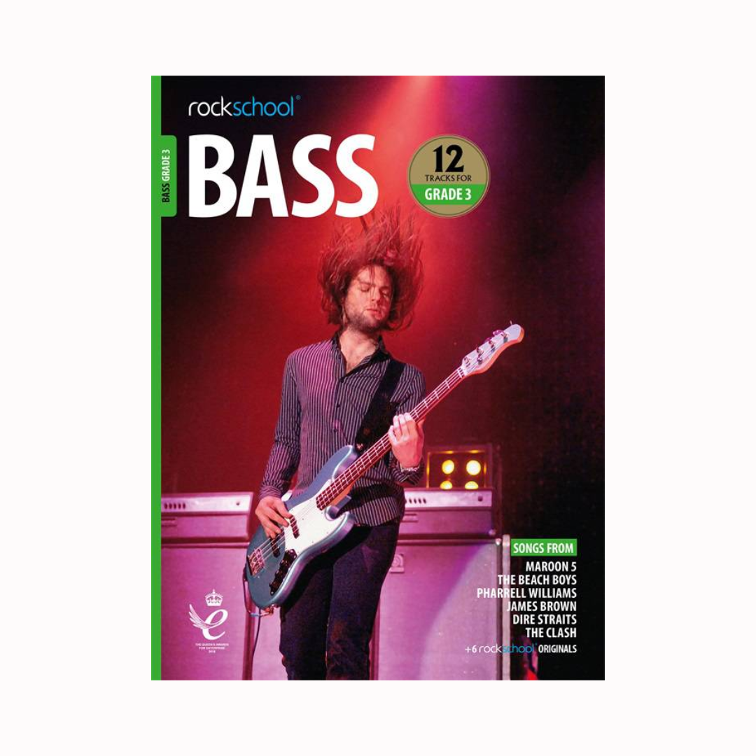 RSL Rockschool BASS 2018 & 2024 (12 Tracks) Debut Grade 1 2 3 4 5 6 7 8