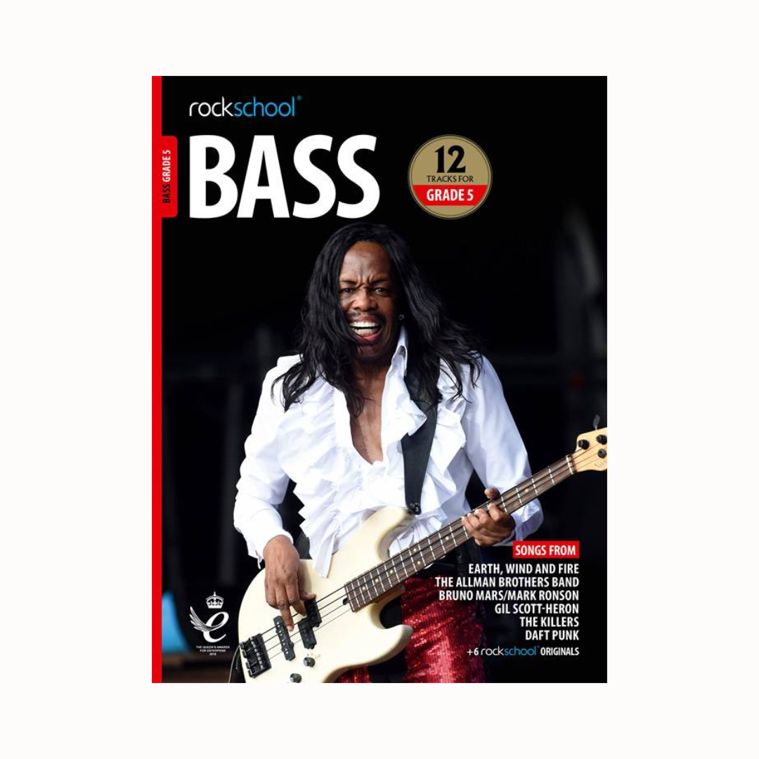 RSL Rockschool BASS 2018 & 2024 (12 Tracks) Debut Grade 1 2 3 4 5 6 7 8