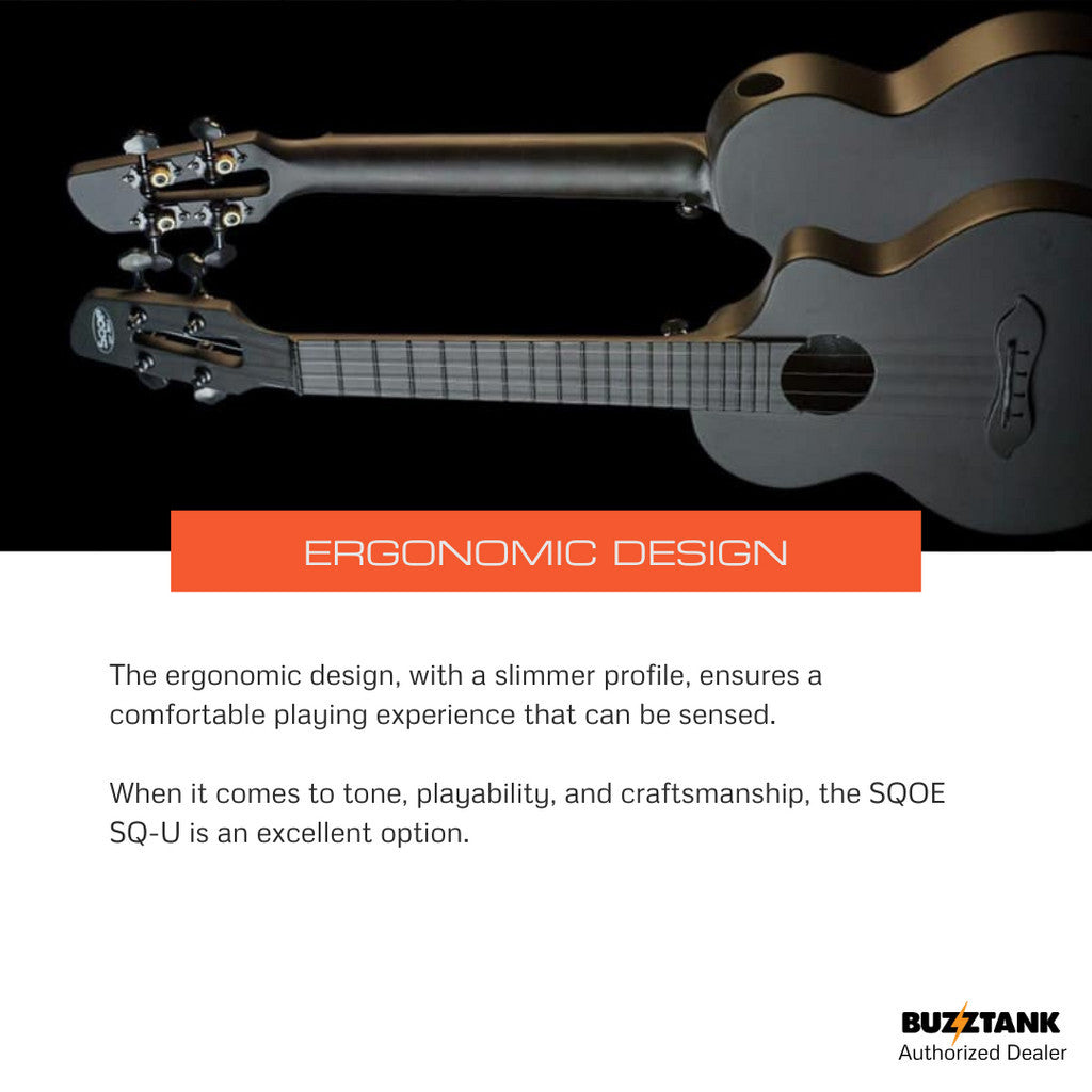 SQOE SQ-U 23 inch Concert Carbon Fiber Body Ukulele ( 23SQU / 23-SQ-U / 23" )