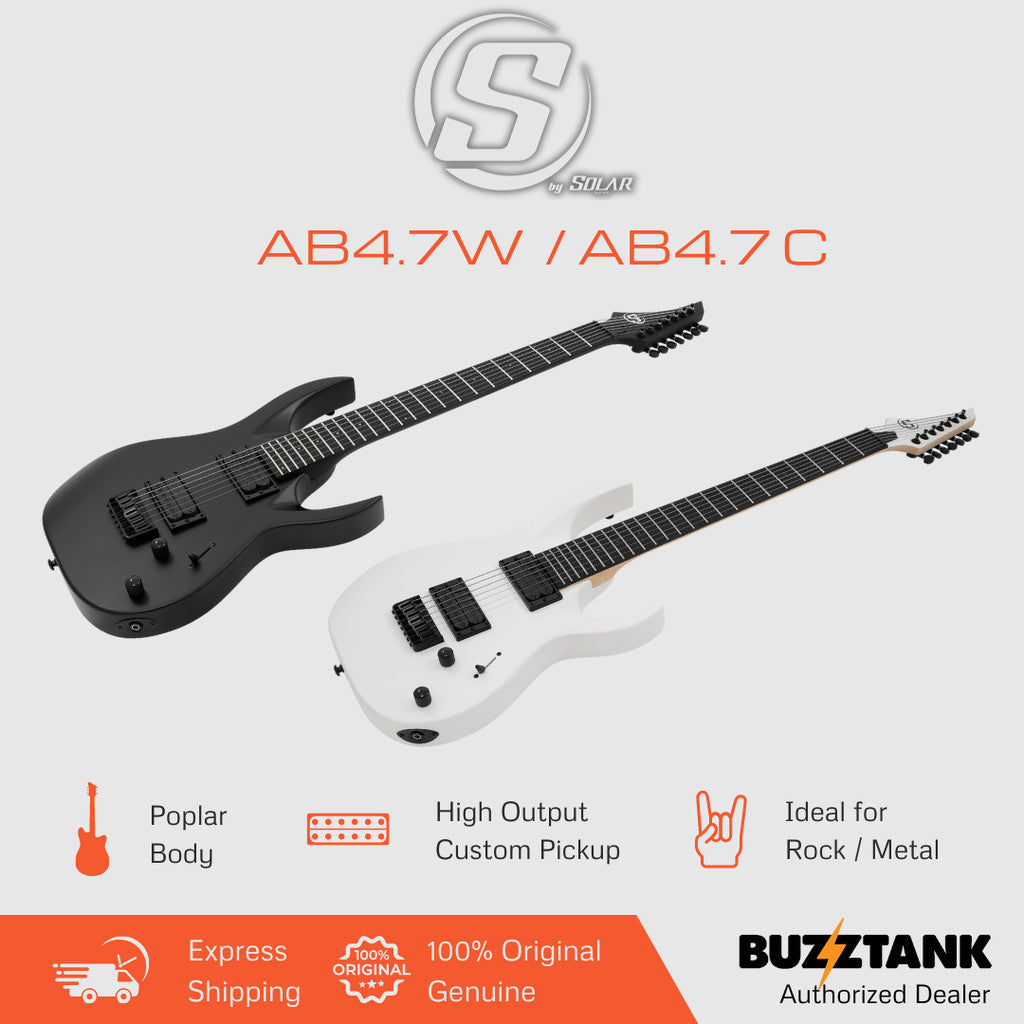 S by Solar AB4.7W AB4.7C AB 7-String Electric Guitar