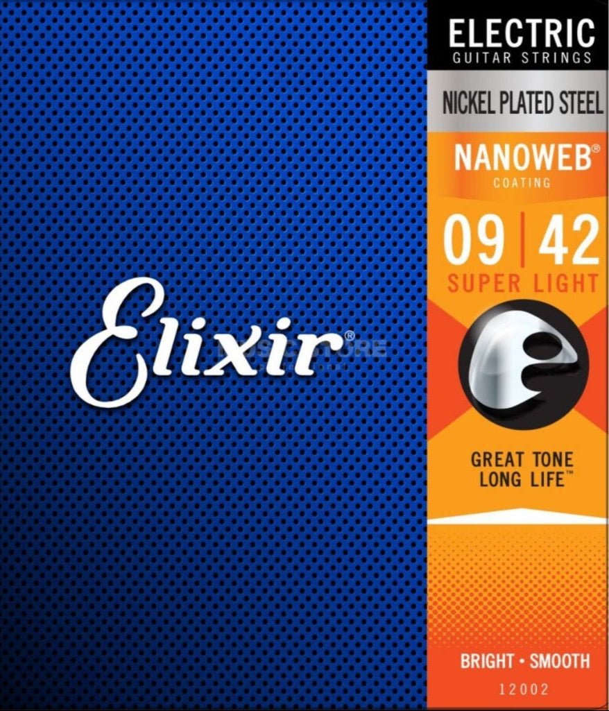 Elixir Nanoweb Electric Guitar Strings Baritone 7 String 8 String 12002 12052 12102 12027 12077 12302 12007 12057 12062