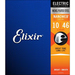 Elixir Nanoweb Electric Guitar Strings Baritone 7 String 8 String 12002 12052 12102 12027 12077 12302 12007 12057 12062