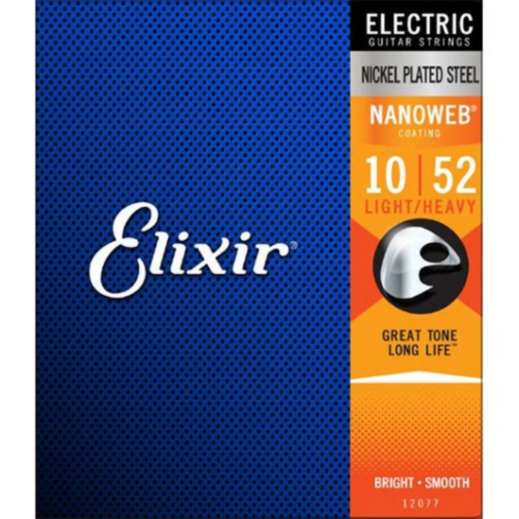 Elixir Nanoweb Electric Guitar Strings Baritone 7 String 8 String 12002 12052 12102 12027 12077 12302 12007 12057 12062