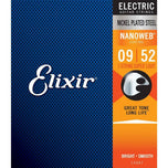 Elixir Nanoweb Electric Guitar Strings Baritone 7 String 8 String 12002 12052 12102 12027 12077 12302 12007 12057 12062