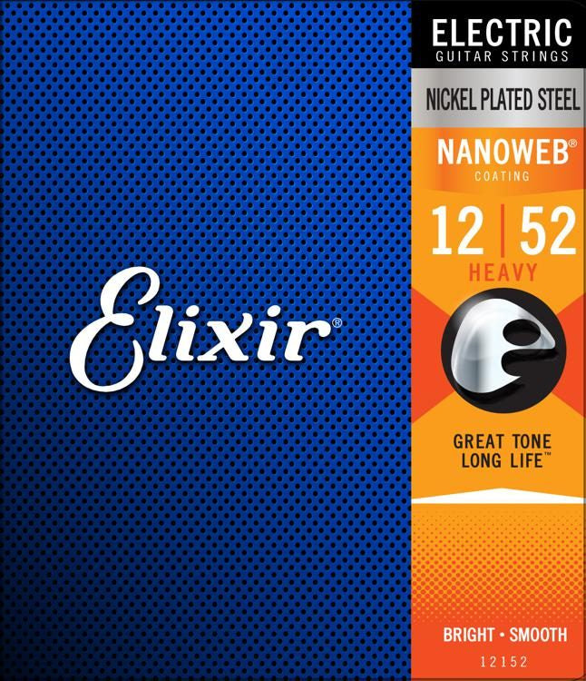 Elixir Nanoweb Electric Guitar Strings Baritone 7 String 8 String 12002 12052 12102 12027 12077 12302 12007 12057 12062