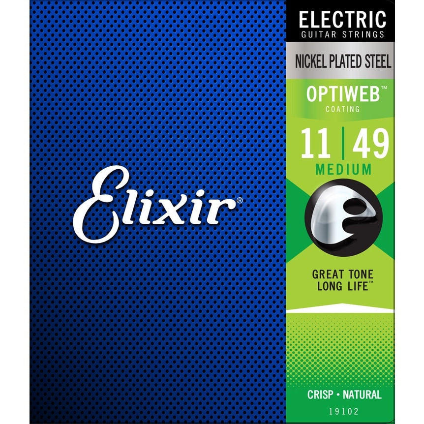 Elixir Optiweb Electric Guitar Strings 9 10 11 Gauges & 7-string 19002 19052 19102 19057 19027 19077