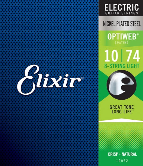 Elixir Optiweb Electric Guitar Strings 9 10 11 Gauges & 7-string 19002 19052 19102 19057 19027 19077