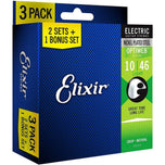 Elixir 3-Pack Guitar strings Optiweb Nanoweb Nickle Phosphor Bronze (16538 16539 16540 16542 16544 16545 16550 16552)