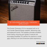 Fender Champion II 25 Guitar Combo Amplifier 230V UK
