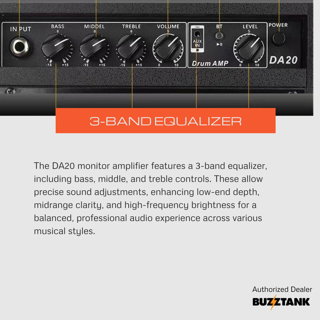 DA20 Drum Amplifier 20 watt personal monitor amplifier