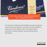 Vandoren Reeds Traditional Clarinet Reeds CR1015 CR102 CR1025 CR103 CR1034 CR104