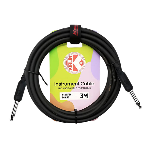 Kirlin Cable IC-241 IC-242 Instrument Cable For Electric Acoustic Bass Guitar Speaker Amp Keyboard Drum Amplifier -Black