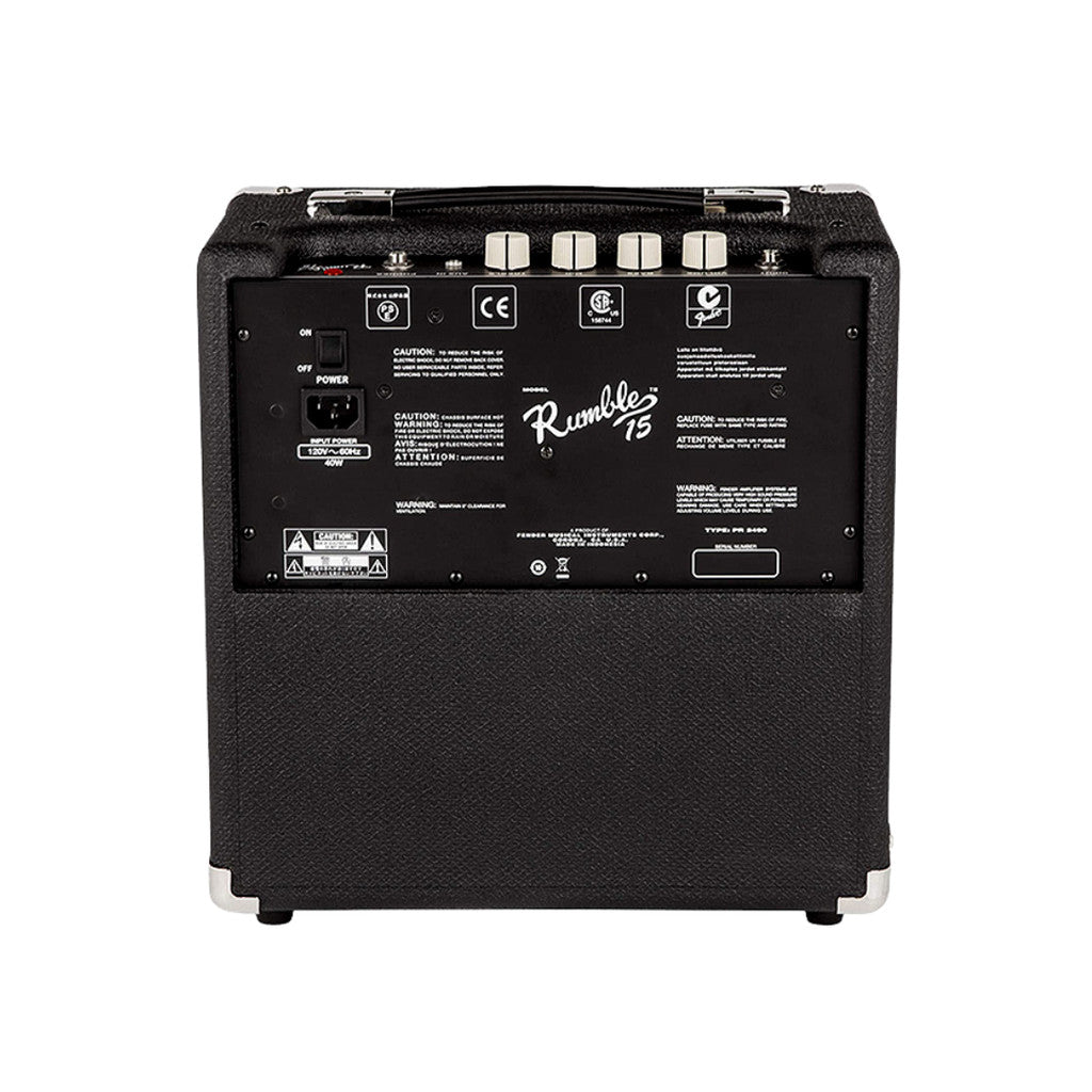 Fender Rumble 15 V3 Bass Combo Amplifier, 230V UK