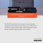 NUX B-5RC 2.4GHz Guitar Transmitter Receiver Wireless System for Electric Acoustic Guitar Bass Ukulele Charging Case