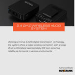 NUX B-10 2.4GHz Vlog Wireless Lavalier Microphone (B10)
