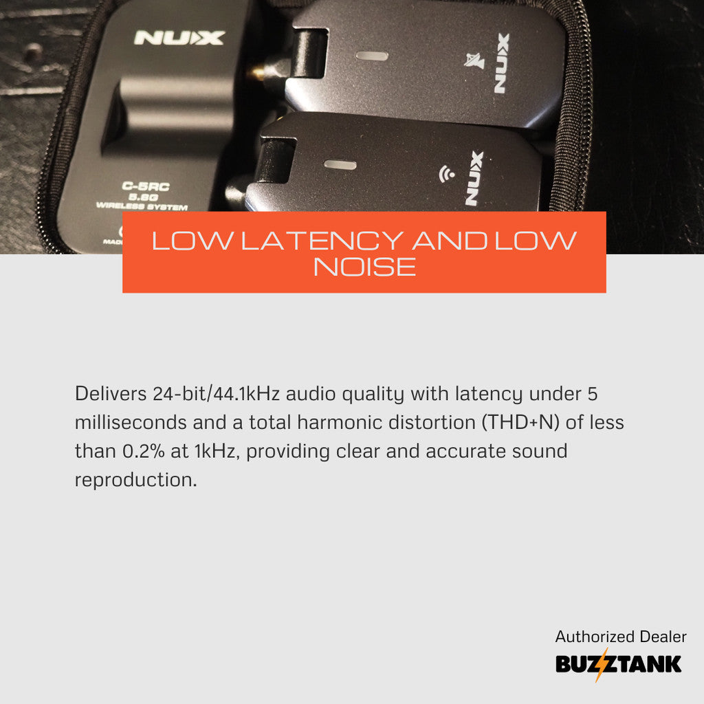 NUX C-5RC 5.8GHz Guitar Wireless System Transmitter And Receiver with Charging Case