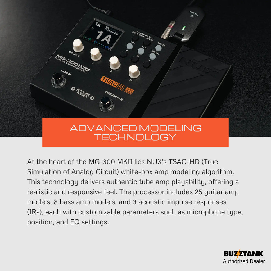 NUX MG300 MKII Guitar Modelling Processor Multi Effects Pedal