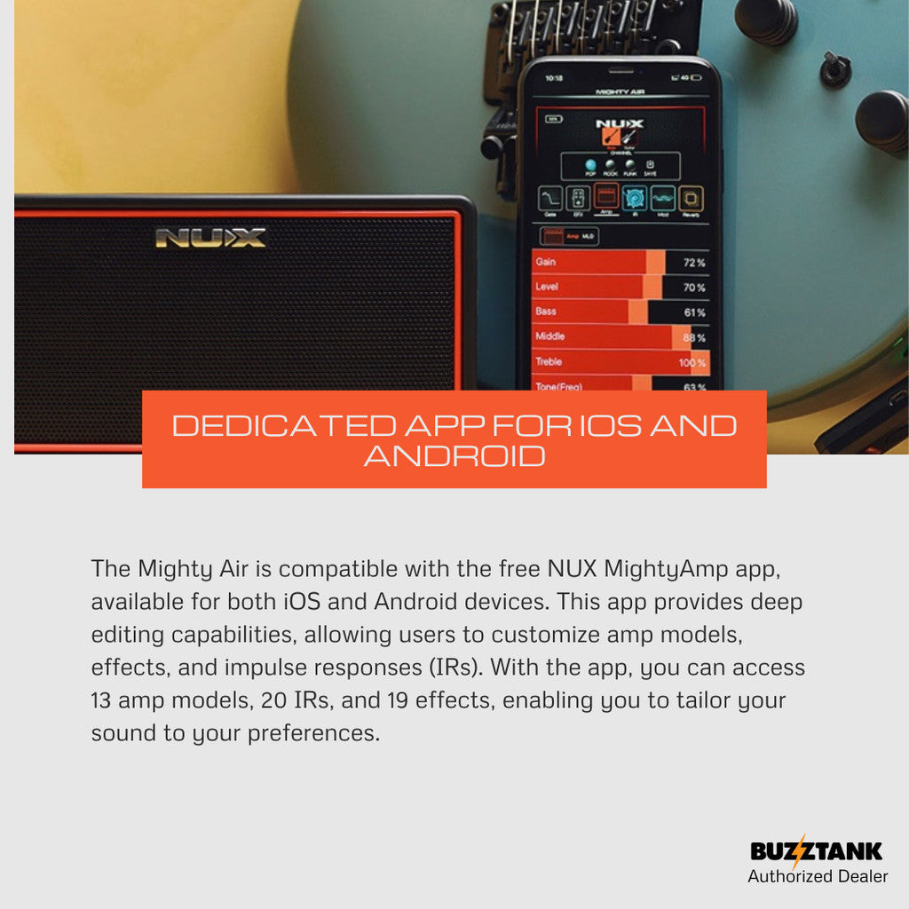 NUX Mighty Air Wireless Stereo Modelling Electric And Bass Guitar Combo Amplifier with Bluetooth