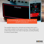 NUX Mighty Air Wireless Stereo Modelling Electric And Bass Guitar Combo Amplifier with Bluetooth
