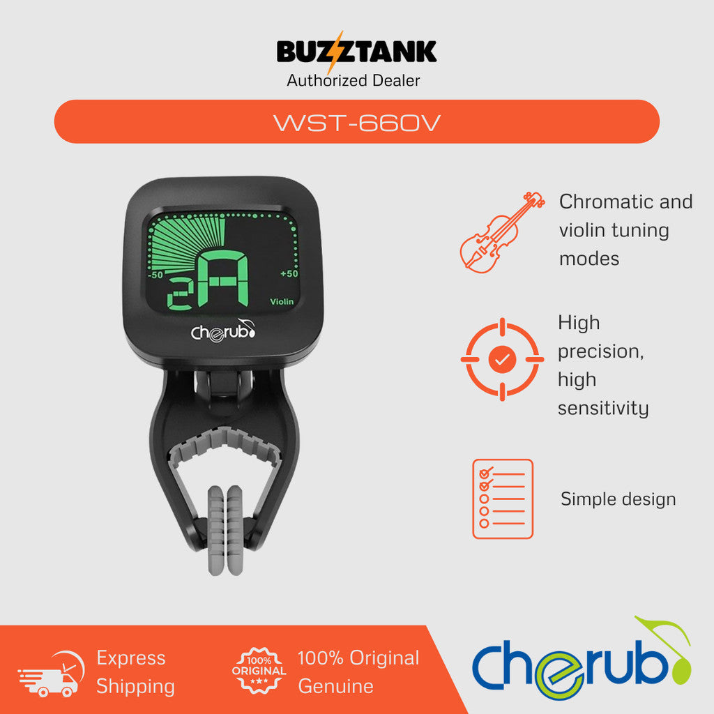 Cherub WST-660V Clip On Chromatic Tuner For Violin (WST660V)