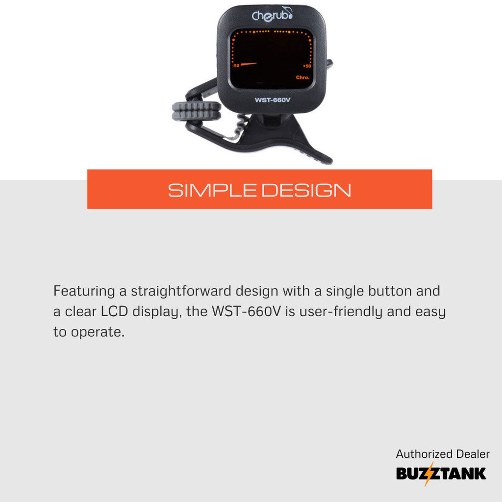 Cherub WST-660V Clip On Chromatic Tuner For Violin (WST660V)