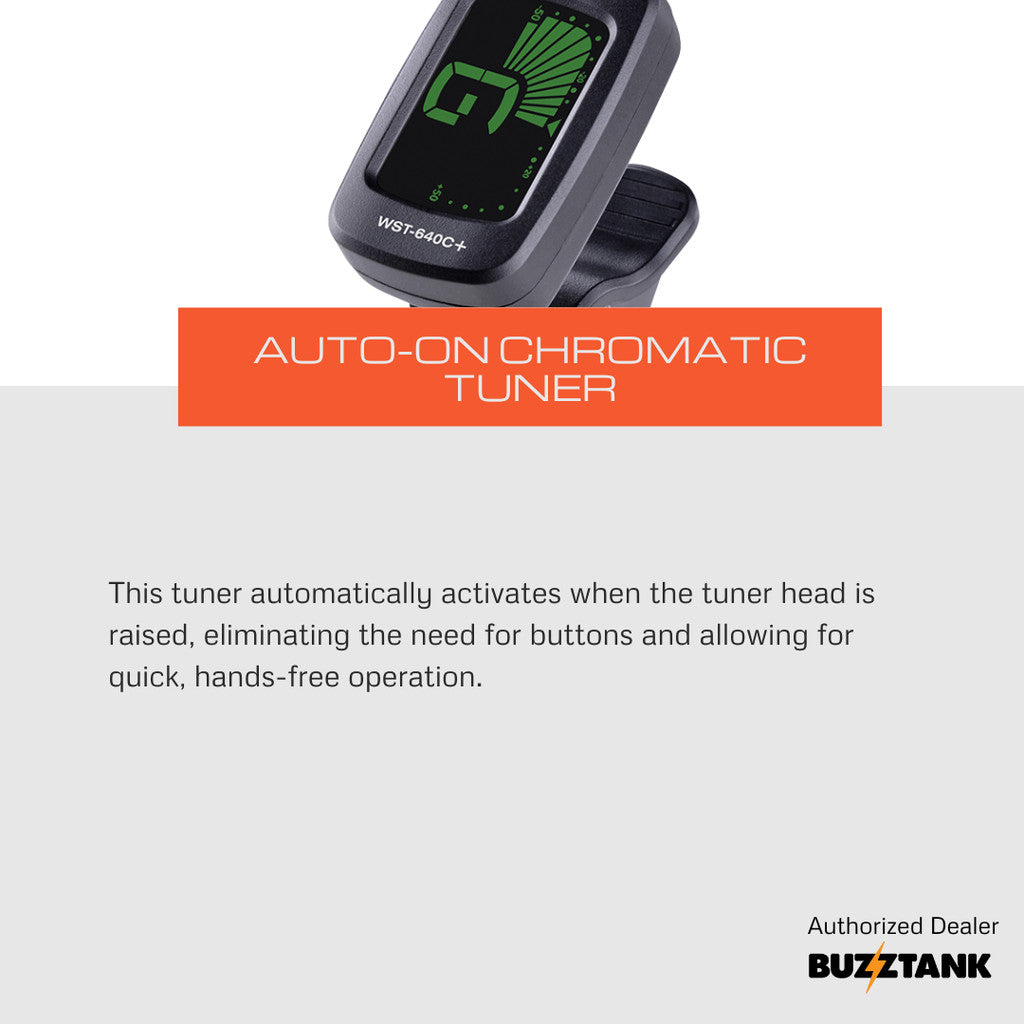 Cherub WST-640C+ Auto On Chromatic Tuner for Bass Guitar Violin Ukulele Tuning