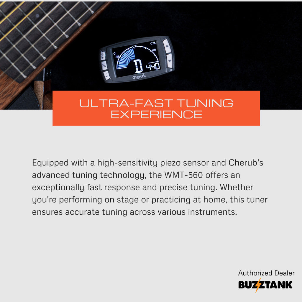 Cherub WMT-560 3-in-1 Metronome Chromatic Tuner For Guitar, Bass and Ukulele (WMT560)