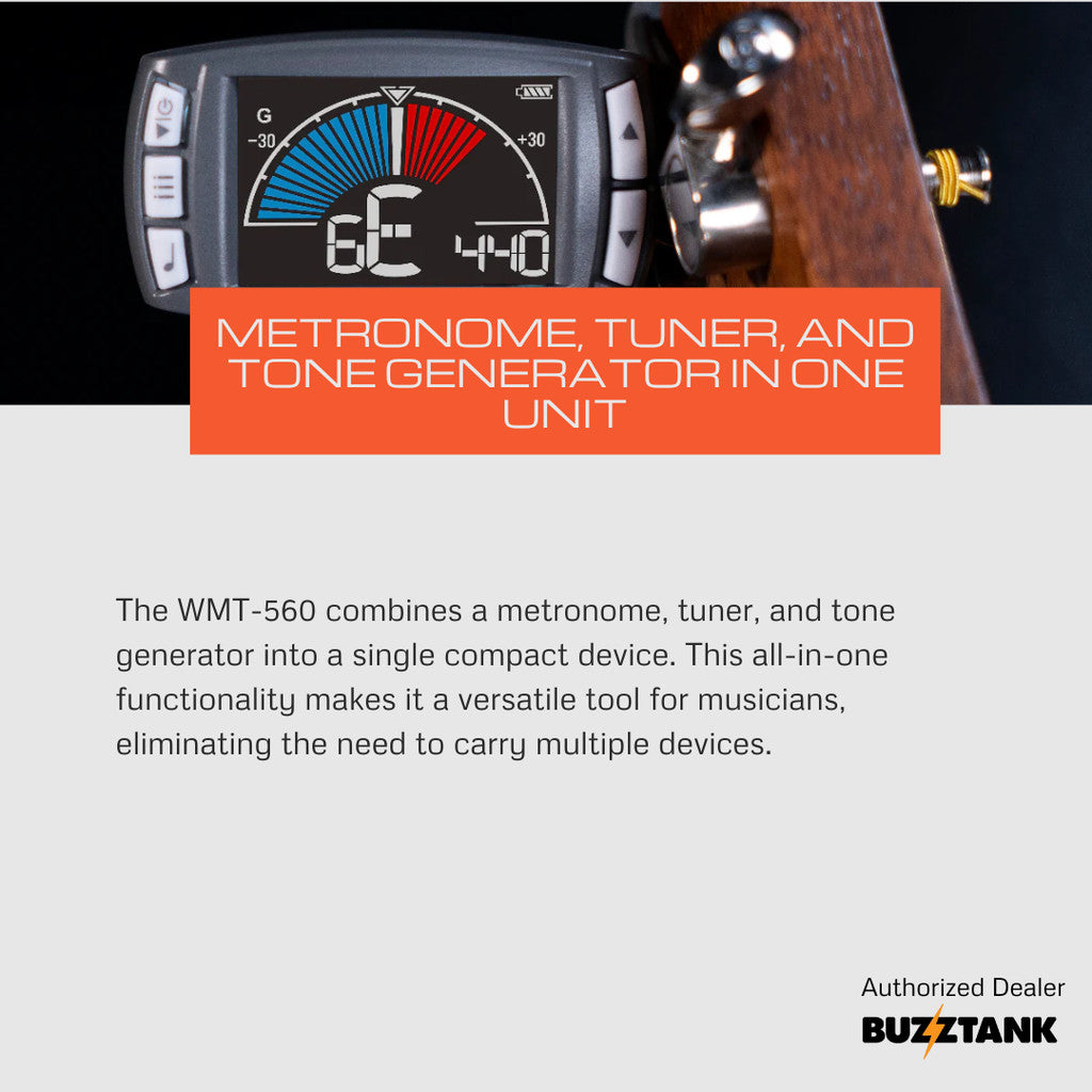 Cherub WMT-560 3-in-1 Metronome Chromatic Tuner For Guitar, Bass and Ukulele (WMT560)