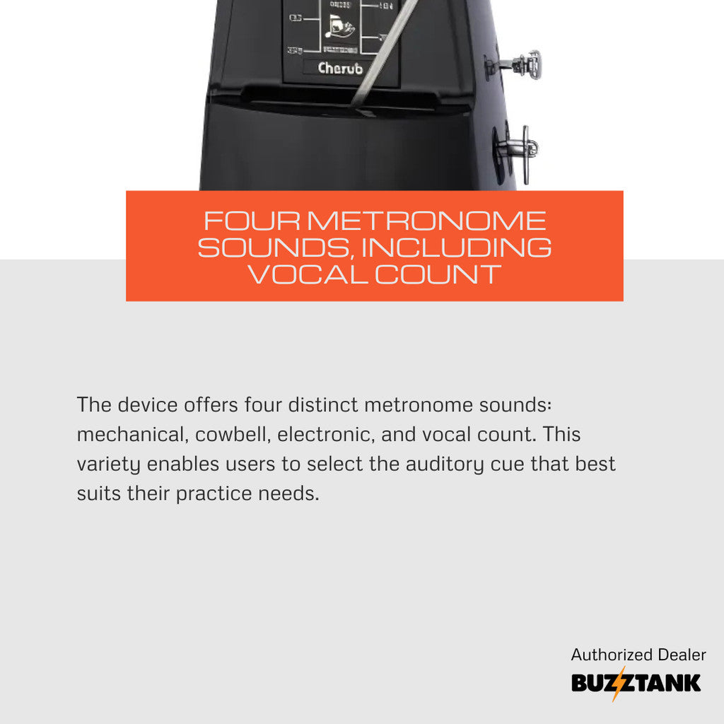 Cherub WMT-230 Rechargeable Digital Metronome and Electronic Chromatic Tuner For Piano Violin Guitar Drum (WMT230)