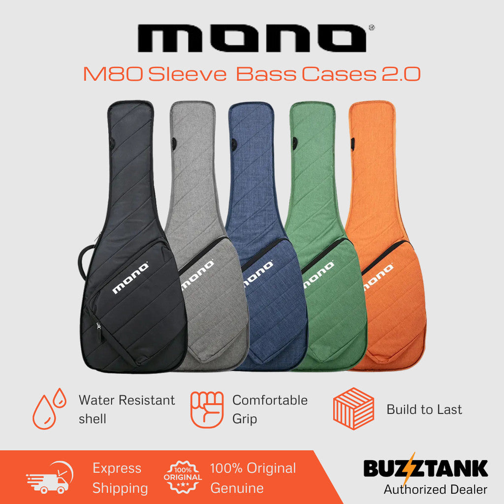 MONO M80 Bass Sleeve V2 2.0 M80-SEB-V2-ASH M80-SEB-V2-BLK M80-SEB-V2-AZG M80-SEB-V2-BNO M80-SEB-V2-MLB M80-STEB-BLK