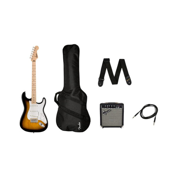 Squier Sonic Stratocaster Pack w/Gig Bag, Maple FB, 10G, 230V