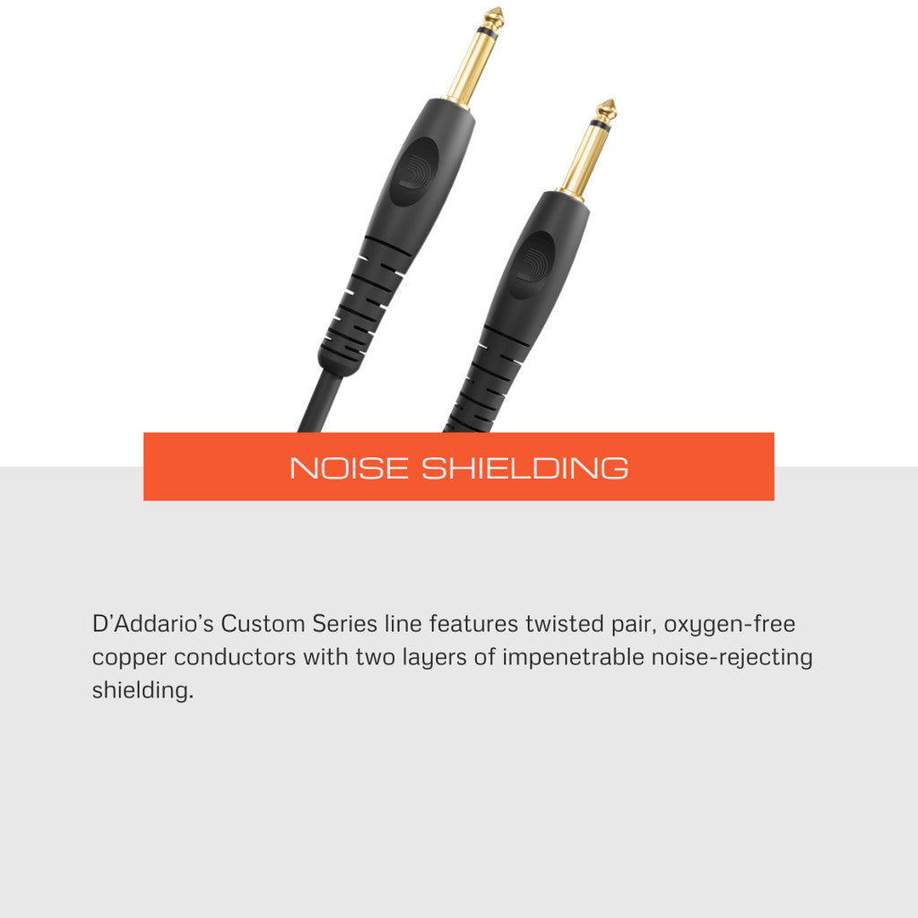 D'Addario PW-GS-10 Custom Series Instrument Cable, 10ft