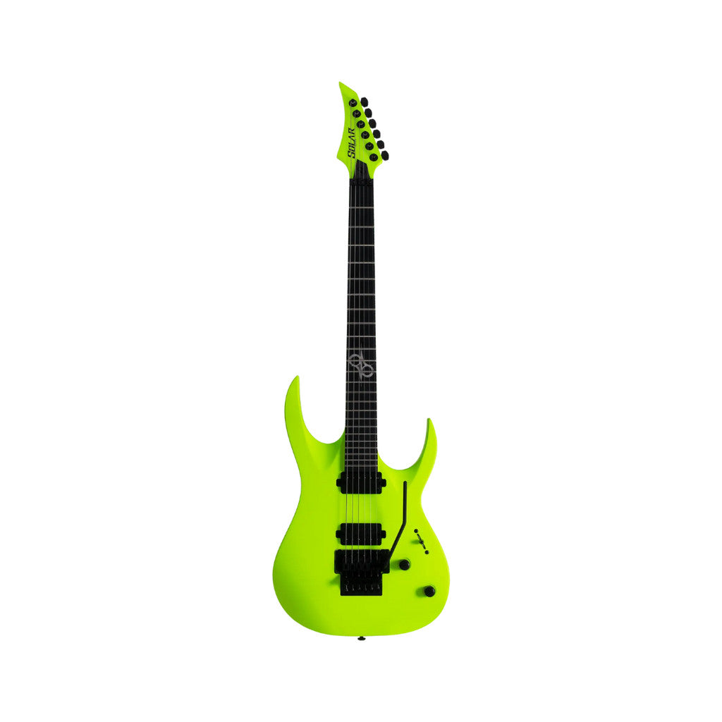 S by Solar A2.6FRLN Electric Guitar, Lemon Neon
